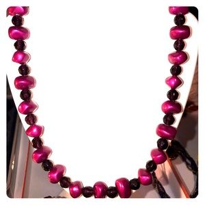 Magenta and purple necklace